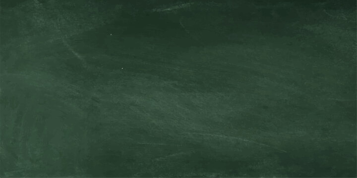 Empty blank green chalkboard with chalk featuring a dark grunge vintage texture and old weathered surface design on a textured backdrop