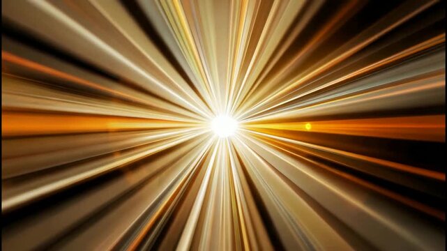 Vibrant light rays emanate from a bright center in a dark space