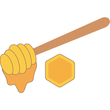 Honey Dipper and Honeycomb Icon