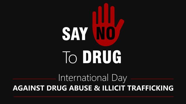 International day against drug abuse and illicit trafficking animation video. Awareness campaign on the dangers of drug abuse