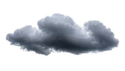 Dark gray cumulonimbus storm cloud, isolated on transparent background © PROSTOCK
