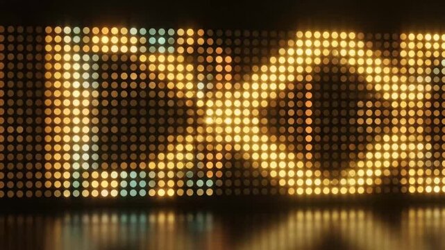 Glowing LED Display Spelling "GOAL" in Lights