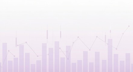Obraz premium Elegant Backdrop Featuring Finance Statistics with Lavender Blush Gradient and Data Graphs
