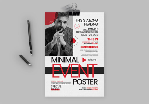 Minimal Event Poster Template for Business or Creative Promotion