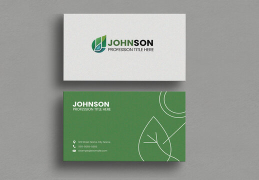 Modern Corporate Business Card Template Clean Professional Design