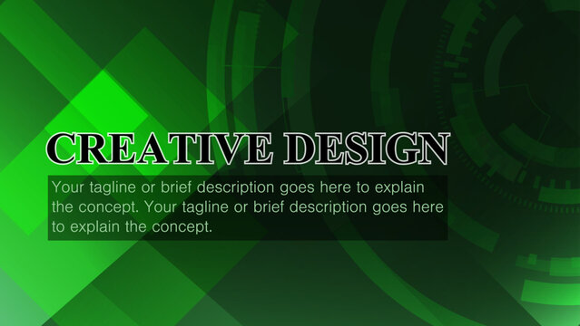 Green cyber technology background template, futuristic geometric vector
