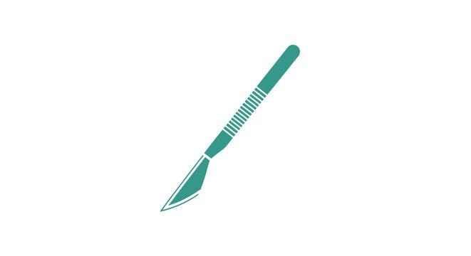 Green Scalpel Surgical Tool.