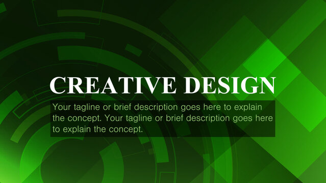 Green cyber technology background template, futuristic geometric vector
