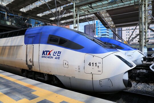KTX high speed train in Seoul, Korea