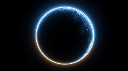 Obraz premium abstract glowing circle on black background