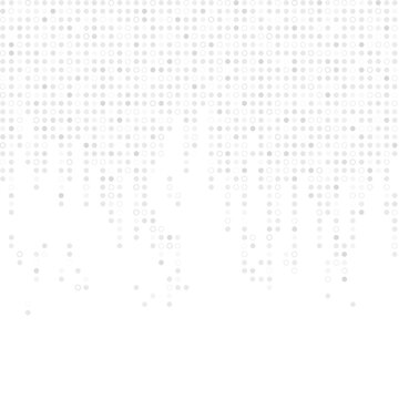 Abstract pattern of evenly spaced circles in gradient gray tones cascading downward, creating a subtle dripping or melting effect. Modern minimal design ideal for backgrounds, textures, wallpapers