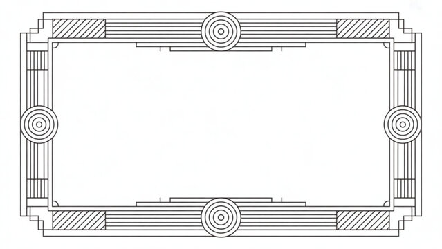 Architectural diagram of a rectangular window with a transom and decorative brackets