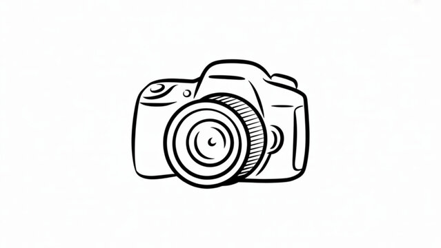 Classic analog camera with black and silver body design