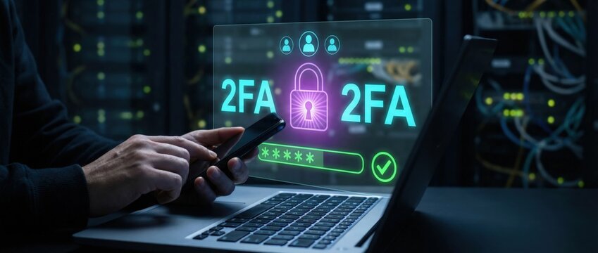 Enhancing online security two-factor authentication implementation digital workspace infographic cybersecurity user perspective data protection strategy