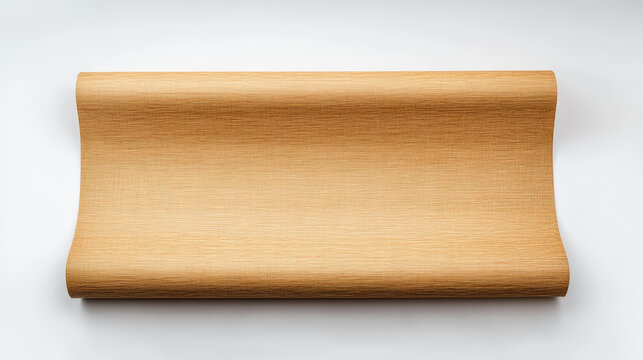 Wallpaper roll horizontal textured brown minimal isolated white background modern decor
