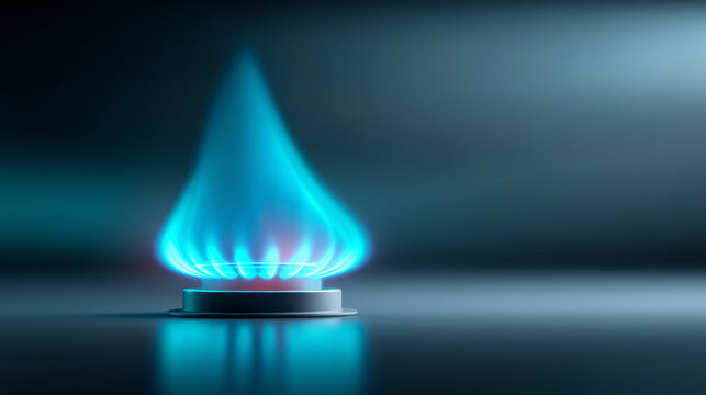 Clean Blue Flame Natural Gas Bridge Energy Transition Minimal Industrial

