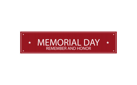 Memorial day patriotic banner