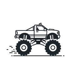 Obraz premium Big wheels truck monster vehicle offroad car