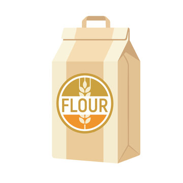 An aesthetically pleasing illustration of a flour package, symbolizing the essentials of baking, culinary creativity, and the hospitality of home cooking in a classic design style.