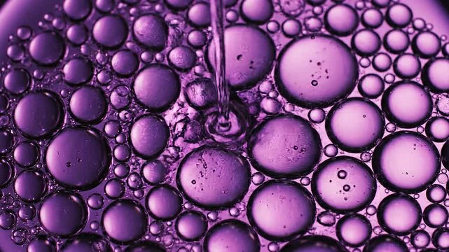Abstract Droplets Composition: A mesmerizing close-up unveils a tapestry of spherical droplets in varying sizes, suspended in a liquid medium.