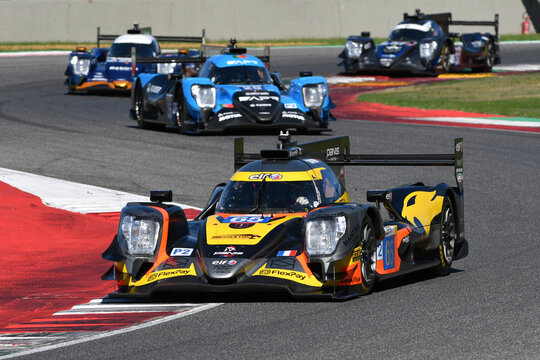 Scarperia, Italy - September 29th 2024: Oreca 07 Gibson of team PANIS RACING drive by MALDONADO-MILESI-LECLERC in action during 4h of Mugello.