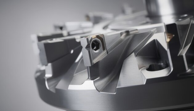 Closeup medium shot of a tool turret featuring an array of carbide finishing inserts highlighting smooth precise cutting edges optimized for polished metal surfaces.