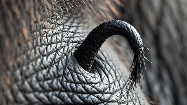Extreme Close Up of an Elephants Foot and Toenail.
