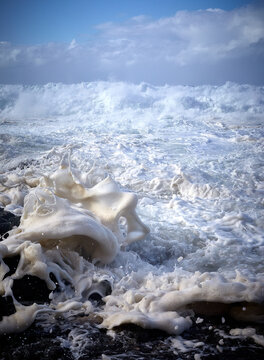 Churning Atlantic Sea Foam