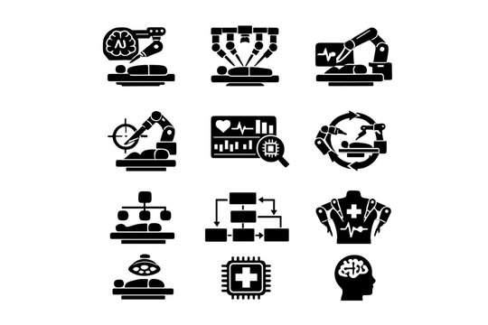 Workflow image simple arrows generation structure vector surgery ai symbol chart icon
