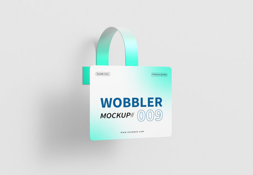 Realistic Wobbler Mockup Template