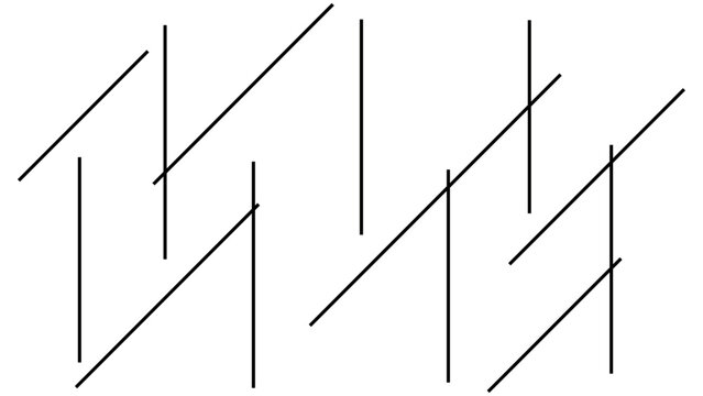 Minimal black diagonal stripe background with random lines, abstract seamless pattern, clean monochrome vector design.