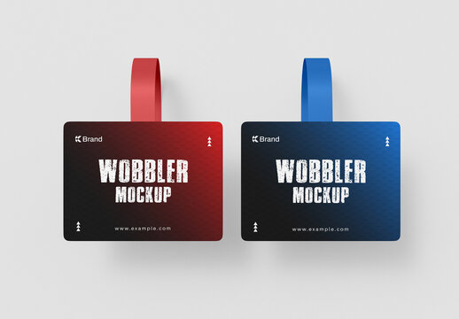 Retail Shelf Wobbler Mockup Template