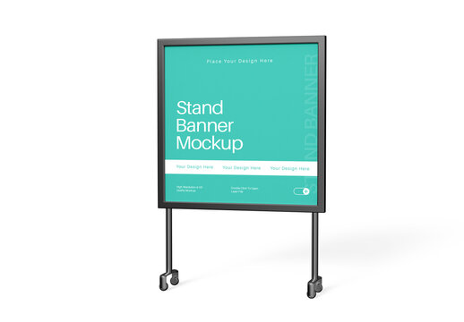 Modern Realistic Stand Banner Mockup