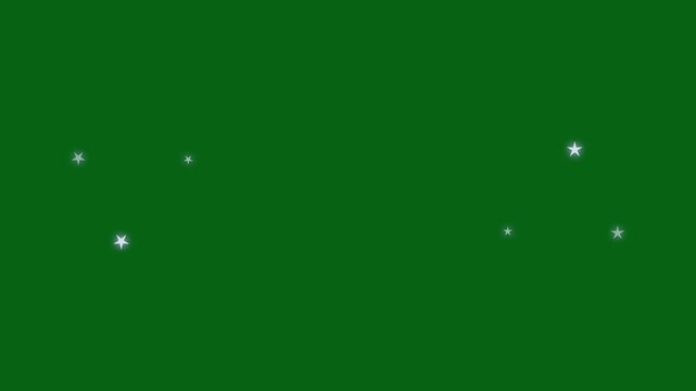 Glitter stars animation, white glittering magic shimmer, glowing white light sparks and particles flare on green screen, glitter line sparkle, shining twinkle, sparkling stars, star trail, magic dust
