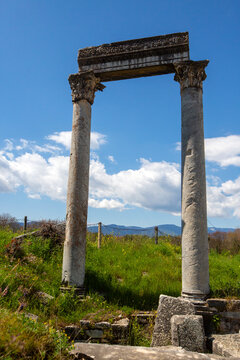 Magnificent Ancient Marble Propylon Gateway Columns in Aphrodisias, Turkey