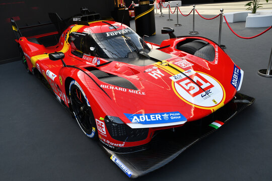 Scarperia, Italy - October 24th 2025: Ferrari 499P #51 on display during Ferrari World Finals 2025 at Mugello Circuit in Italy.