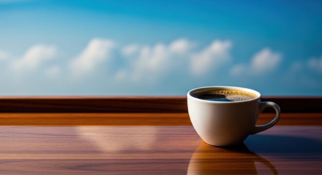 Morning coffee with a view A serene start to the day.