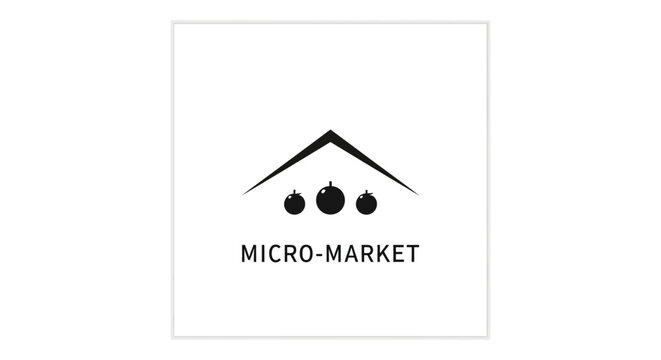 Micro Market logo with minimalist design.