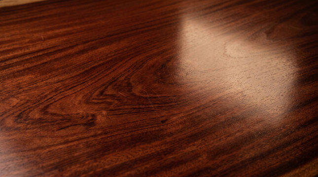 Texture de bois acajou poli aux reflets chauds