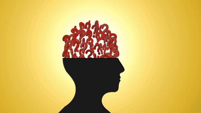 human head silhouette with brain