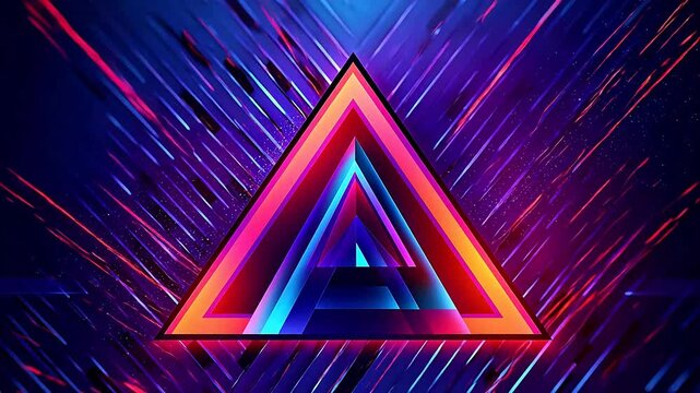 Digital futuristic triangle geometry abstract background