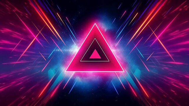 Digital futuristic triangle geometry abstract background