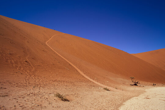 Climbing Big Daddy Dune In Namibia