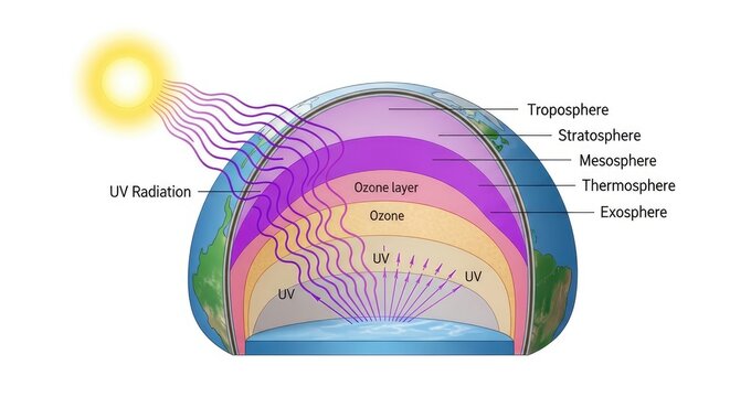 Earth's Atmosphere and Ozone Layer Protection Illustration Science Concept.jpg