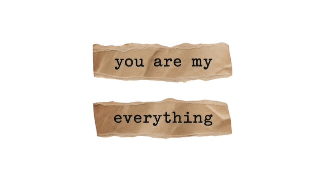 a love letter written on two pieces of torn paper