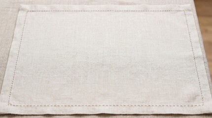 Naklejka premium Linen placemat showing natural minimalist textile fabric texture