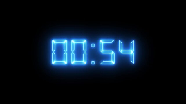 60 seconds to go countdown, match timer countdown Motion Graphic 4k animation video.