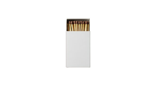 a pack of matches with exposed matchsticks