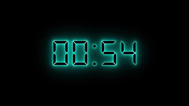 60 seconds to go countdown, match timer countdown Motion Graphic 4k animation video.