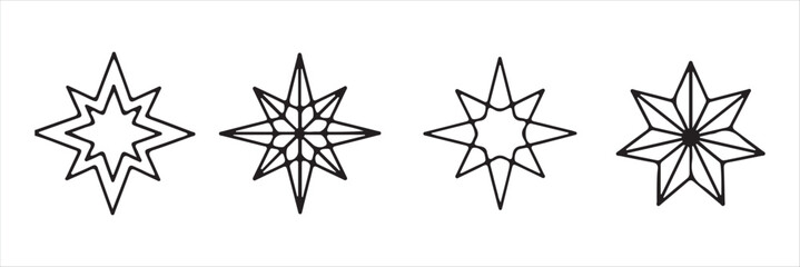 Generative AI logo icon magic sparkle stars symbol , Artificial intelligence sign. Vector ai generated icon blue logo © Hike studio 8